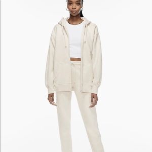 TNA cozy fleece boyfriend zip hoodie